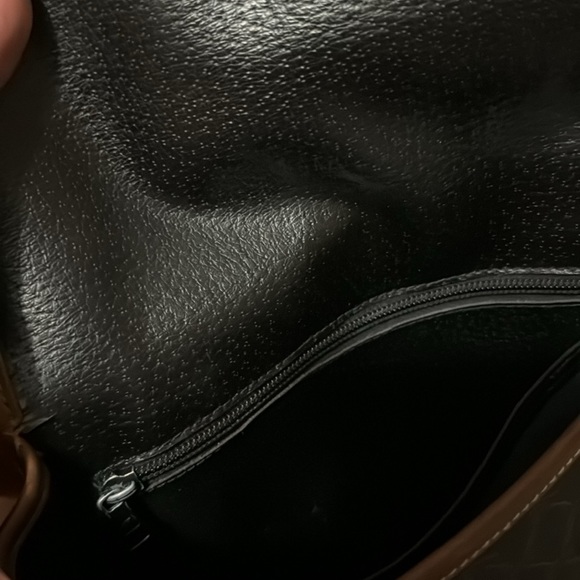 Vintage Longchamp Crossbody Bag-Leather-Brown Tones/Black-Flap Snap Closure - Picture 13 of 17